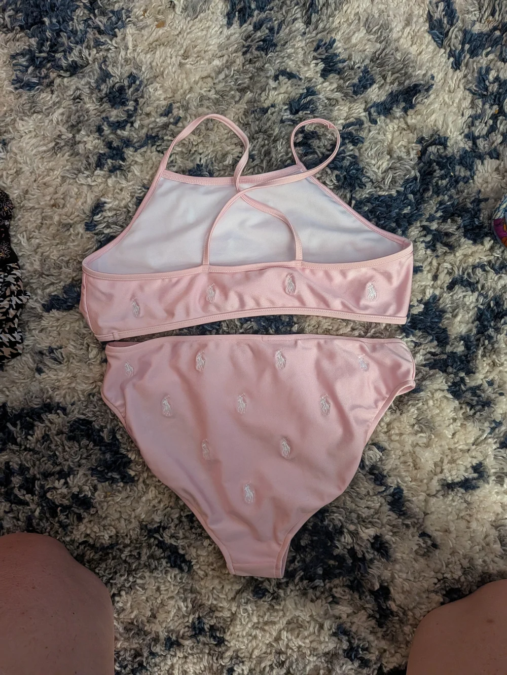 Ralph Lauren Light Pink Polo Logo Swim Top
